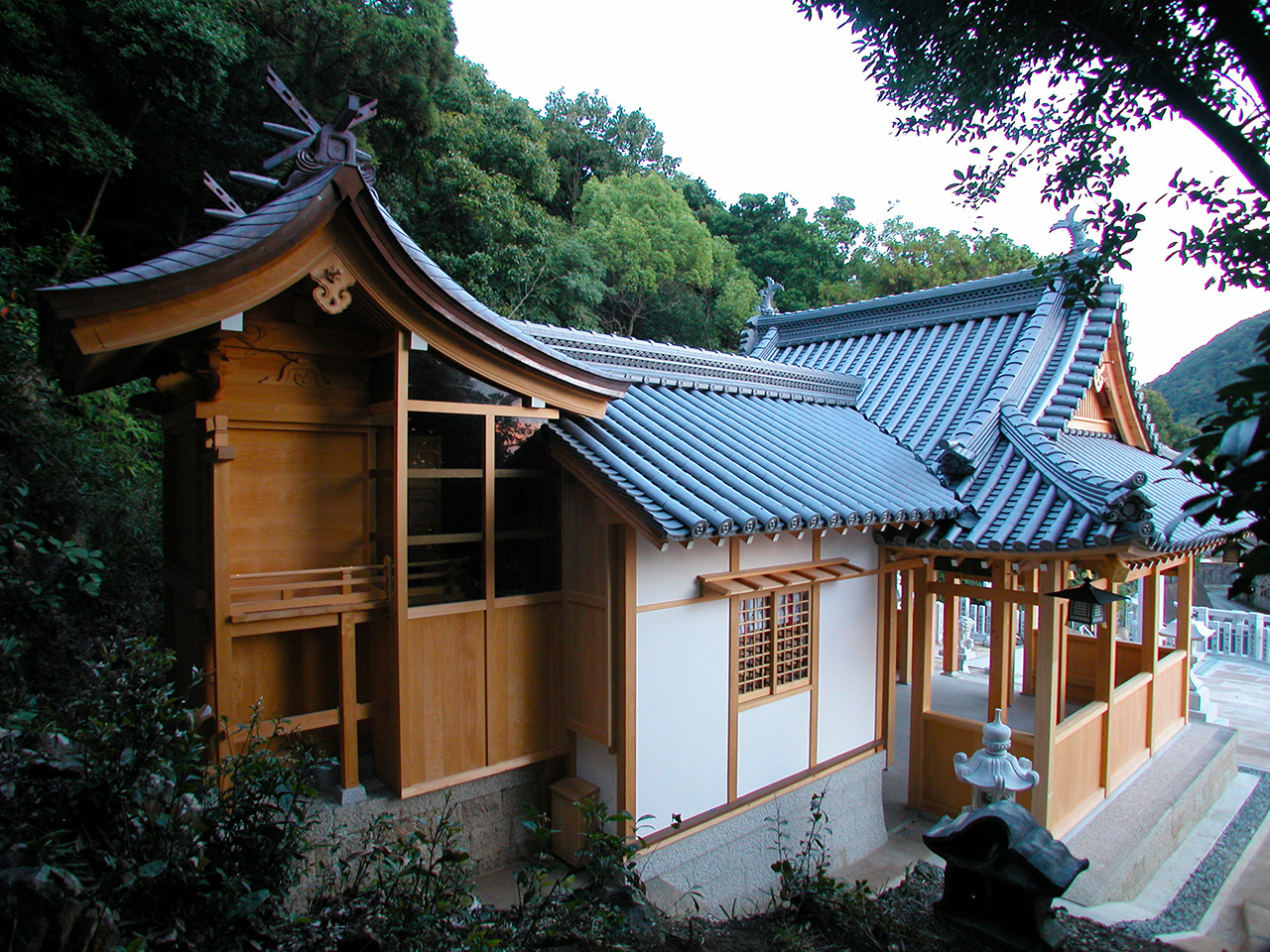 兼田大年神社 竣工-手水舎